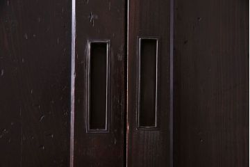 【商談品】古民具　古さを感じる木の質感　明治期の板戸(引き戸、建具)3枚組