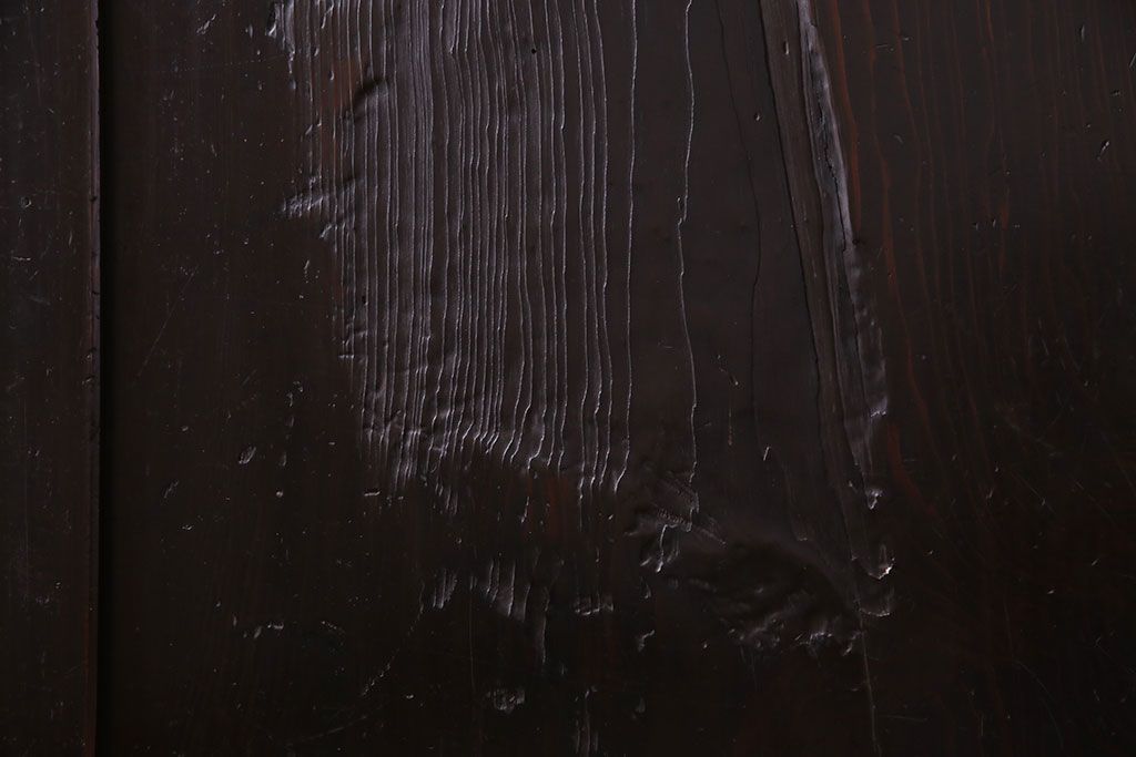 【商談品】古民具　古さを感じる木の質感　明治期の板戸(引き戸、建具)3枚組