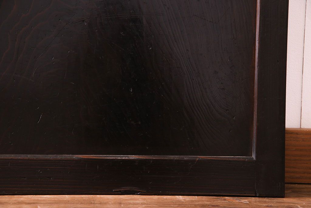 【商談品】古民具　古さを感じる木の質感　明治期の板戸(引き戸、建具)3枚組