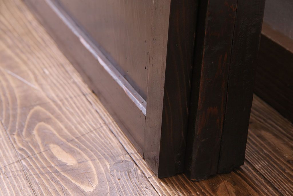 【商談品】古民具　古さを感じる木の質感　明治期の板戸(引き戸、建具)3枚組