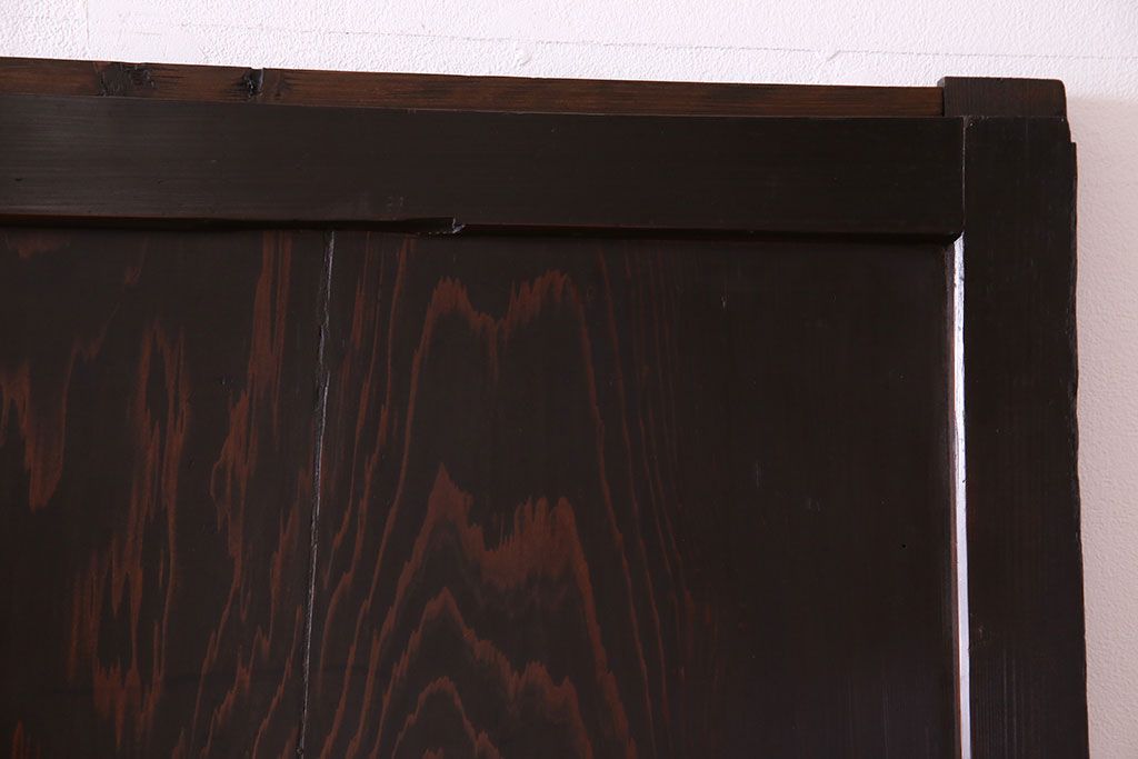 【商談品】古民具　古さを感じる木の質感　明治期の板戸(引き戸、建具)3枚組