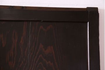 【商談品】古民具　古さを感じる木の質感　明治期の板戸(引き戸、建具)3枚組