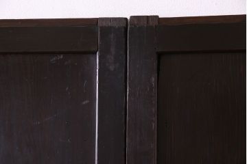 【商談品】古民具　古さを感じる木の質感　明治期の板戸(引き戸、建具)3枚組