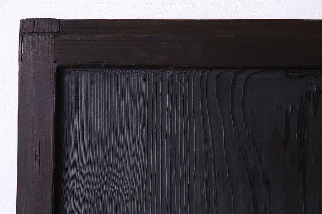 【商談品】古民具　古さを感じる木の質感　明治期の板戸(引き戸、建具)3枚組