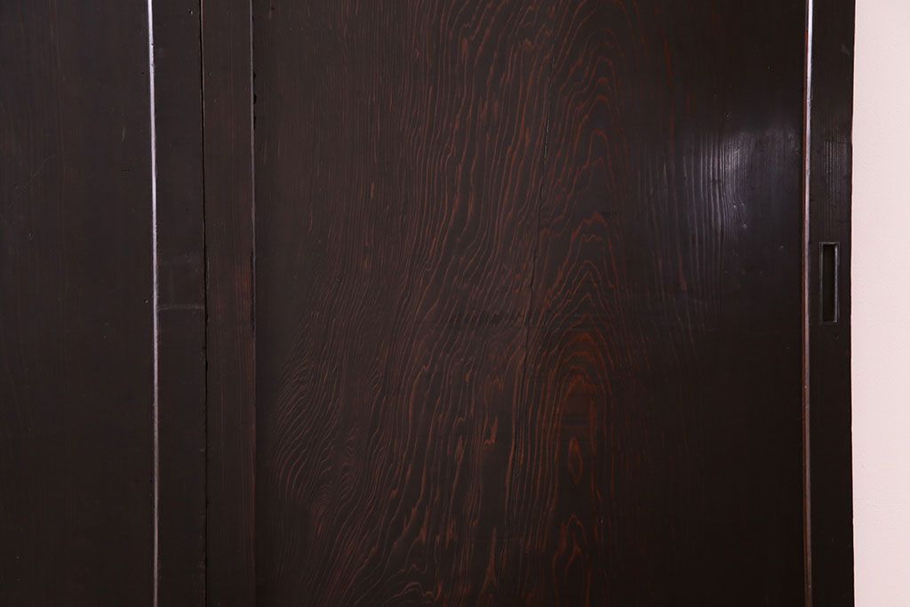 【商談品】古民具　古さを感じる木の質感　明治期の板戸(引き戸、建具)3枚組