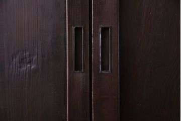 【商談品】古民具　古さを感じる木の質感　明治期の板戸(引き戸、建具)3枚組