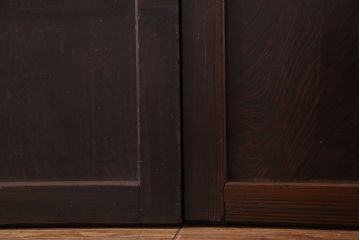 【商談品】古民具　古さを感じる木の質感　明治期の板戸(引き戸、建具)3枚組