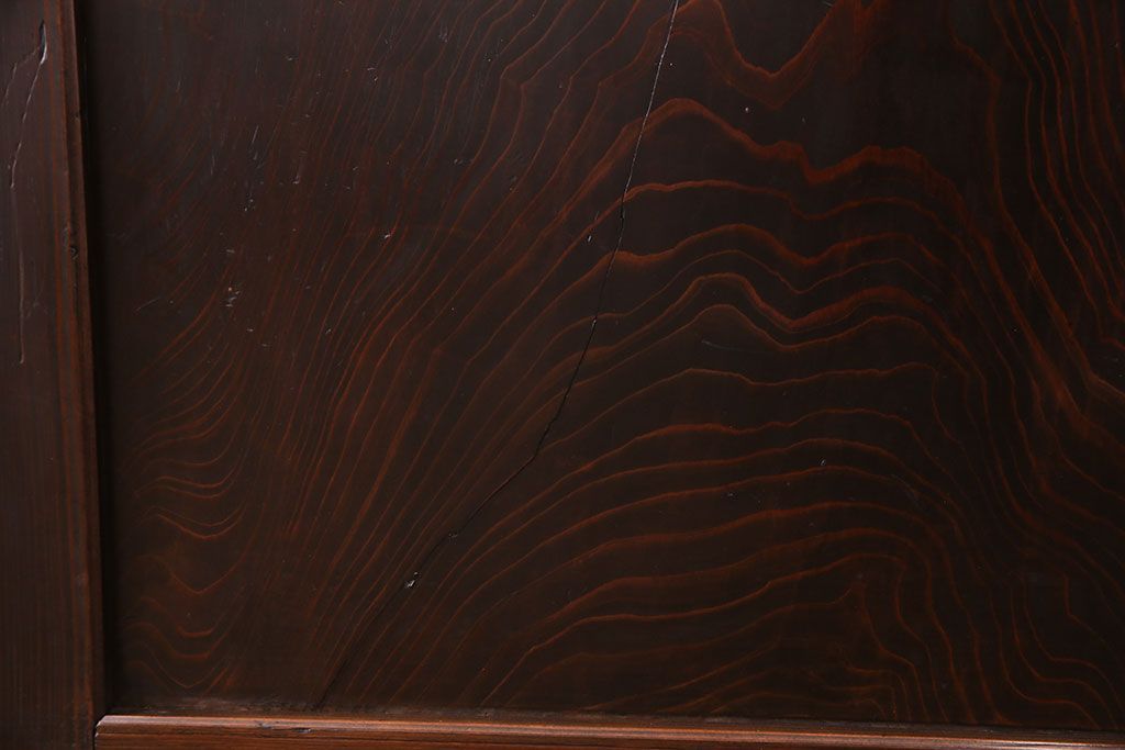 【商談品】古民具　古さを感じる木の質感　明治期の板戸(引き戸、建具)3枚組