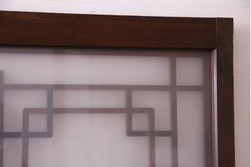 和製アンティーク　明るい和の空間を演出する上品なガラス戸(引き戸、建具)4枚組