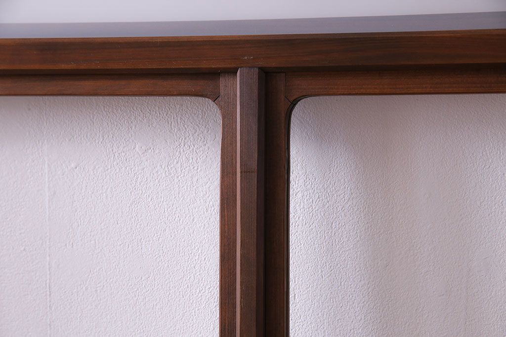 和製アンティーク　明るい和の空間を演出する上品なガラス戸(引き戸、建具)4枚組