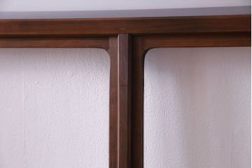 和製アンティーク　明るい和の空間を演出する上品なガラス戸(引き戸、建具)4枚組