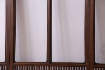 和製アンティーク　明るい和の空間を演出する上品なガラス戸(引き戸、建具)4枚組