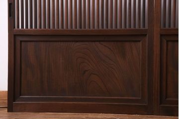 和製アンティーク　明るい和の空間を演出する上品なガラス戸(引き戸、建具)4枚組