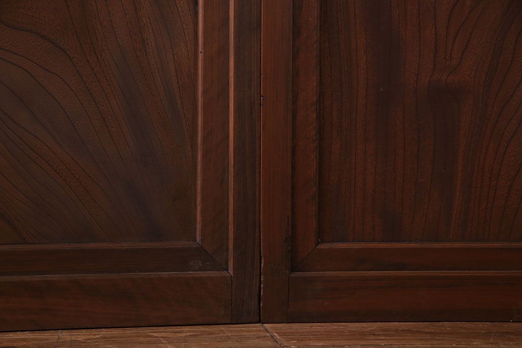 和製アンティーク　明るい和の空間を演出する上品なガラス戸(引き戸、建具)4枚組