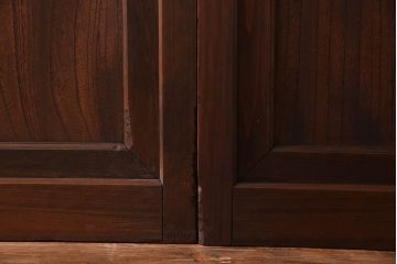 和製アンティーク　明るい和の空間を演出する上品なガラス戸(引き戸、建具)4枚組