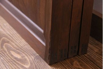 和製アンティーク　明るい和の空間を演出する上品なガラス戸(引き戸、建具)4枚組