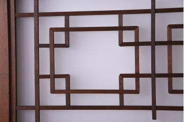 和製アンティーク　明るい和の空間を演出する上品なガラス戸(引き戸、建具)4枚組