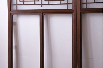 和製アンティーク　明るい和の空間を演出する上品なガラス戸(引き戸、建具)4枚組