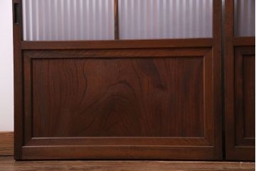 和製アンティーク　明るい和の空間を演出する上品なガラス戸(引き戸、建具)4枚組