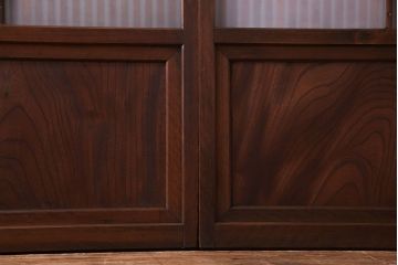 和製アンティーク　明るい和の空間を演出する上品なガラス戸(引き戸、建具)4枚組