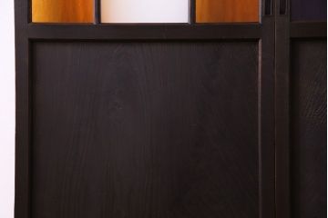 【U様ご成約分】大正ロマン　ノスタルジックな雰囲気が漂うガラス戸(引き戸、建具)2枚セット