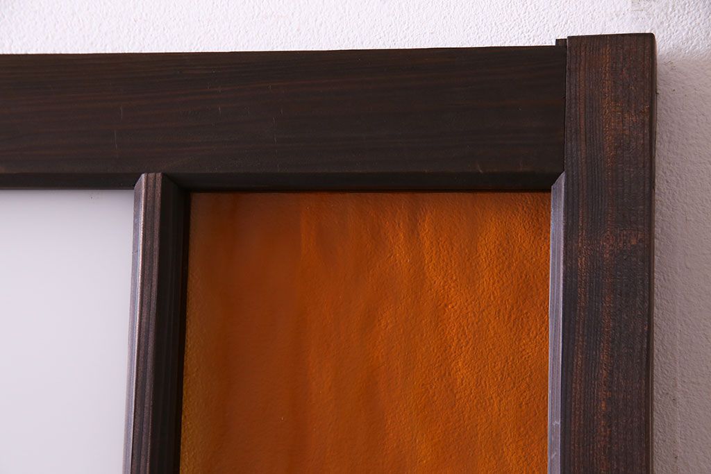 【U様ご成約分】大正ロマン　ノスタルジックな雰囲気が漂うガラス戸(引き戸、建具)2枚セット