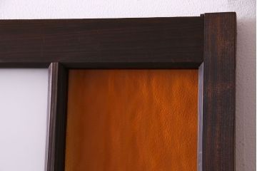 【U様ご成約分】大正ロマン　ノスタルジックな雰囲気が漂うガラス戸(引き戸、建具)2枚セット