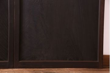 【U様ご成約分】大正ロマン　ノスタルジックな雰囲気が漂うガラス戸(引き戸、建具)2枚セット