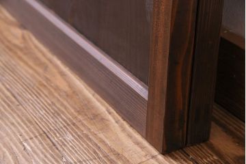 【U様ご成約分】大正ロマン　ノスタルジックな雰囲気が漂うガラス戸(引き戸、建具)2枚セット