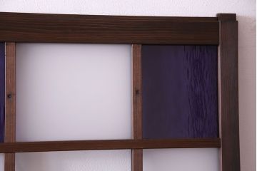 【U様ご成約分】大正ロマン　ノスタルジックな雰囲気が漂うガラス戸(引き戸、建具)2枚セット