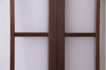 【U様ご成約分】大正ロマン　ノスタルジックな雰囲気が漂うガラス戸(引き戸、建具)2枚セット