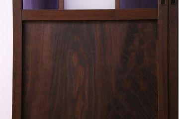 【U様ご成約分】大正ロマン　ノスタルジックな雰囲気が漂うガラス戸(引き戸、建具)2枚セット