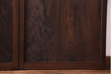 【U様ご成約分】大正ロマン　ノスタルジックな雰囲気が漂うガラス戸(引き戸、建具)2枚セット