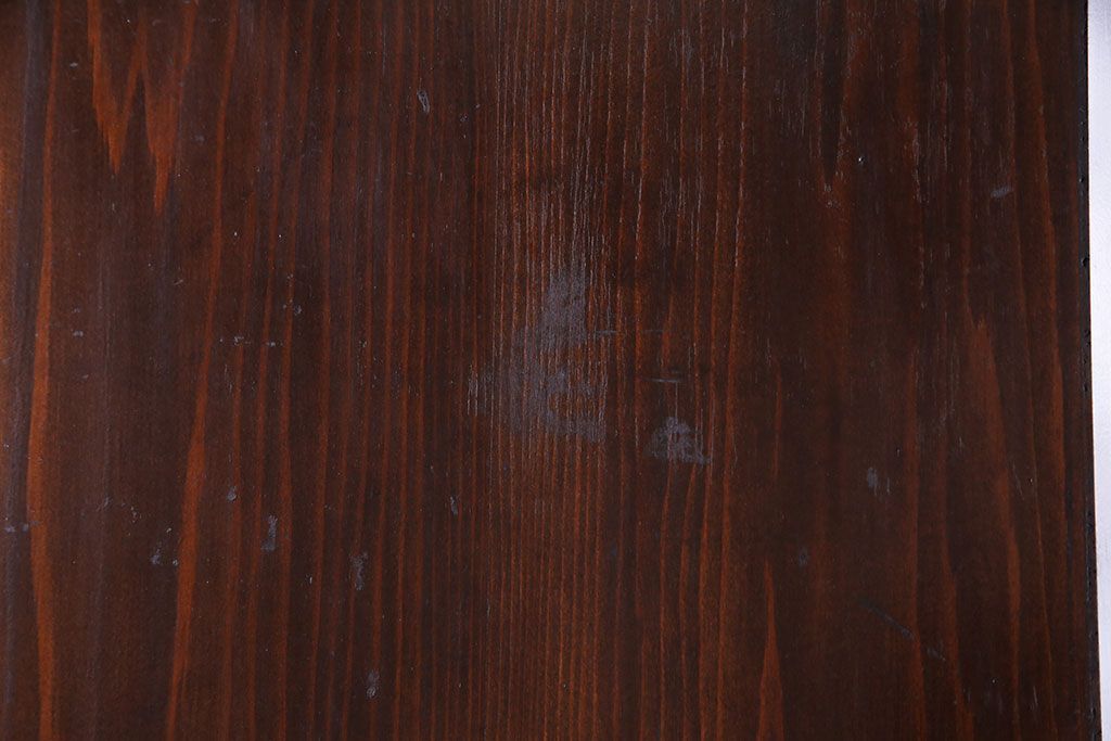 大正ロマン　漆塗りで上質な幅広ガラス帯戸(引き戸、ガラス戸)2枚セット