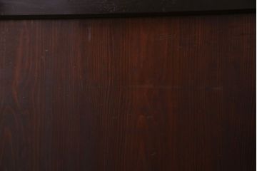 大正ロマン　漆塗りで上質な幅広ガラス帯戸(引き戸、ガラス戸)2枚セット