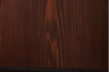 大正ロマン　漆塗りで上質な幅広ガラス帯戸(引き戸、ガラス戸)2枚セット