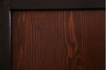 大正ロマン　漆塗りで上質な幅広ガラス帯戸(引き戸、ガラス戸)2枚セット