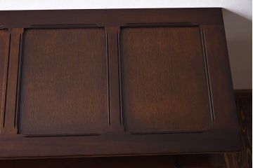 中古　イギリス家具　重厚さを感じるモンクスベンチ(サイドボード、長椅子、飾り台)