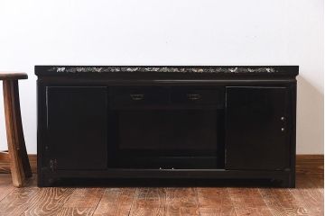 中古　ゴージャスな螺鈿ローボード(サイドボード、チェスト、飾り台)