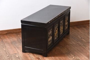 中古　ゴージャスな螺鈿ローボード(サイドボード、チェスト、飾り台)
