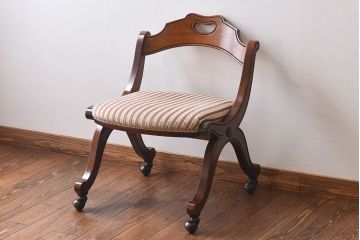中古　DREXEL HERITAGE(ドレクセルヘリテイジ)　ESPERANTO(エスペラント)　キャスター付きサイドチェア(定価約20万円)(1)