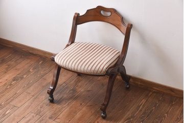 中古　DREXEL HERITAGE(ドレクセルヘリテイジ)　ESPERANTO(エスペラント)　キャスター付きサイドチェア(定価約20万円)(1)
