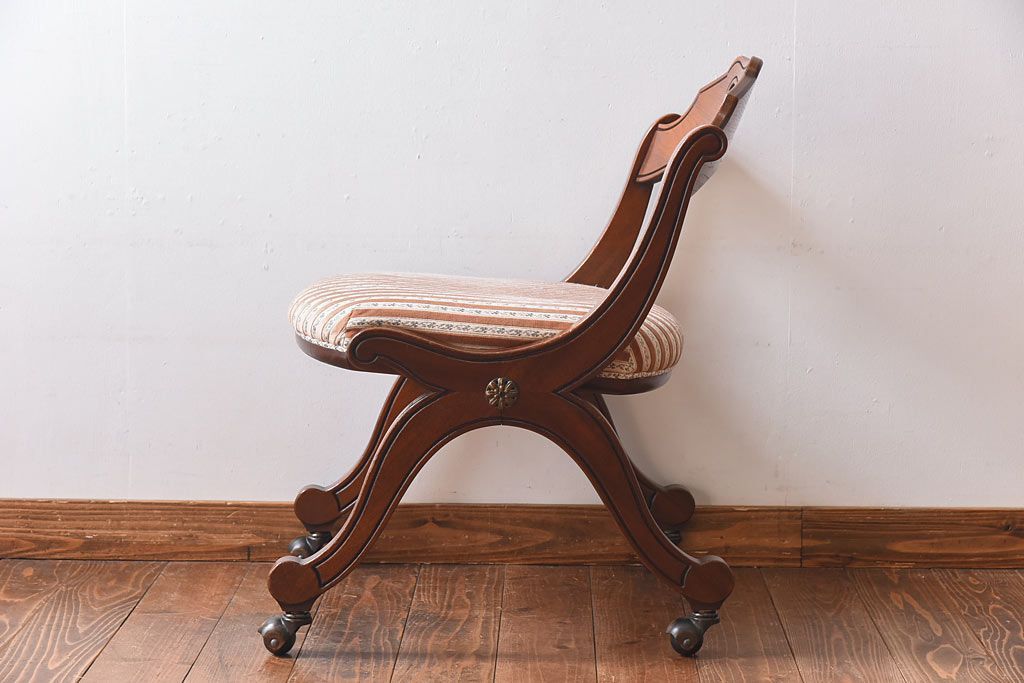 中古　DREXEL HERITAGE(ドレクセルヘリテイジ)　ESPERANTO(エスペラント)　キャスター付きサイドチェア(定価約20万円)(2)