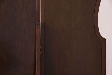 アンティーク雑貨　イギリスアンティーク　デザイン性の高いユニークな大型三面ミラー(姿見、鏡)