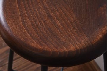 アンティーク雑貨　ラフジュ工房オリジナル　濃い色味のペイント!鉄脚丸スツール(椅子、チェア)