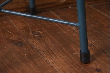 アンティーク雑貨　ラフジュ工房オリジナル　濃い色味のペイント!鉄脚丸スツール(椅子、チェア)