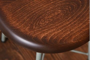 アンティーク雑貨　ラフジュ工房オリジナル　ナチュラルペイントが愛らしい鉄脚丸スツール(椅子、チェア)(3)