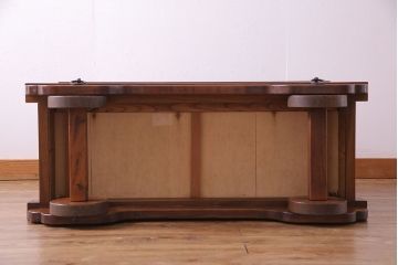 ビンテージ家具　ビンテージ　国産手造り　木肌のあたたかみが魅力のケヤキ製車箪笥(帳場箪笥、戸棚)
