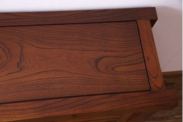 ビンテージ家具　ビンテージ　国産手造り　木肌のあたたかみが魅力のケヤキ製車箪笥(帳場箪笥、戸棚)