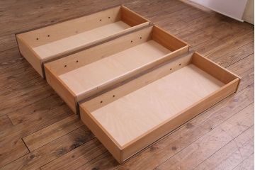 ビンテージ　神戸洋家具　永田良介商店　収納力抜群の戸棚付き衣装箪笥(和タンス、引き出し)(定価約89万円)(1)